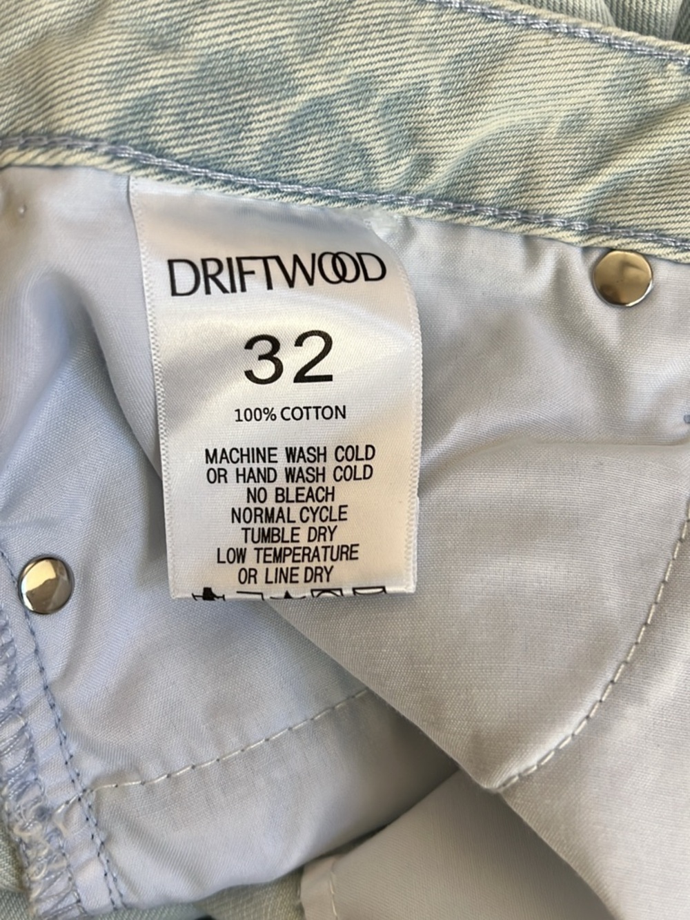 NWT Driftwood Charlee JeansLight Wash Embroidered Hem Straight Crop Denim Boho - Picture 7 of 8